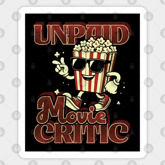 Unpaid Movie Critic // Vintage Film lover Magnet by Trendsdk